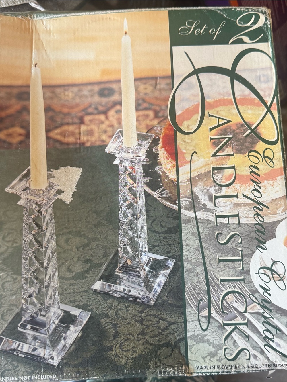 European Crystal Candlesticks